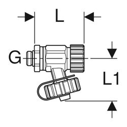 Geberit Entleerventil Rohrgewinde G 1/4"... GEBERIT-241576001 4025416794103 (Abb. 1)