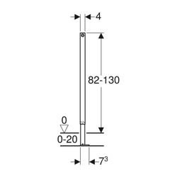 Geberit Duofix Ständer teilhoch, 82-130cm, für Trockenbau... GEBERIT-111825001 4025416445302 (Abb. 1)