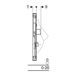 Geberit GIS Element für Urinal, 114-132cm, universell, für verdeckte Urinalsteuerung... GEBERIT-461689001 4025416801832 (Abb. 1)