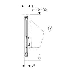 Geberit Kombifix Element für Urinal, 109-127cm, universell, für Aufputz-Druckspüler... GEBERIT-457686001 4025416801689 (Abb. 1)