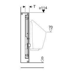 Geberit GIS Element für Urinal, 114cm, universell, für Aufputz-Druckspüler... GEBERIT-461686001 4025416801696 (Abb. 1)