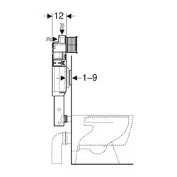 Geberit Sigma Unterputzspülkasten 12cm, 6 oder 3 Liter... GEBERIT-109300005 4025416724728 (Abb. 1)