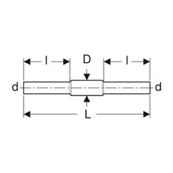 Geberit Mapress Edelstahl Schott-und Deckendurchführung mit zwei Einschubenden Außendurc... GEBERIT-90988 4024723909880 (Abb. 1)