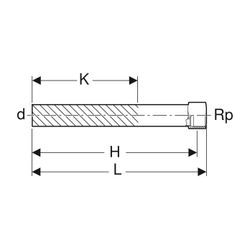 Geberit Mapress Edelstahl Übergang mit Innengewinde, Einschubende lang d 22mm, Rp 1/2″... GEBERIT-90935 4024723909354 (Abb. 1)