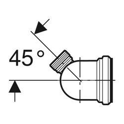 Geberit Anschlussbogen 90° mit Zusatzanschluss rechts Außendurchmesser 110mm, weiß-a... GEBERIT-152615111 4025416019374 (Abb. 1)