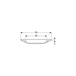 Geberit ONE Waschtisch schwebendes Design Abgang horizontal verk. Ausl., 90x40cm o. ... GEBERIT-500390012 4025410574350 (Abb. 1)