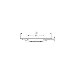 Geberit ONE Waschtisch schwebendes Design, horizontal verk. Ausl. B 120cm T 40cm o. ... GEBERIT-500392012 4025410574404 (Abb. 1)