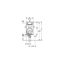 Geberit Kombifix Element für Wand-WC 108cm, mit Sigma Unterputzspülkasten 12cm, für ... GEBERIT-110367005 4025416933953 (Abb. 1)