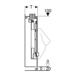 Geberit GIS Element für Urinal, 100cm, universell, für Betätigung von oben... GEBERIT-461622001 4025416756620 (Abb. 1)