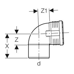 Geberit Silent-PP Bogen 87,5 Grad, Außendurchmesser 160mm... GEBERIT-390724141 4025416084136 (Abb. 1)