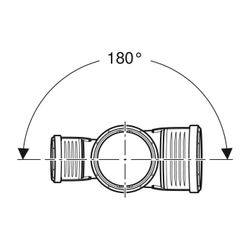 Geberit Silent-PP Bogenabzweig 87,5 Grad zweifach d 110mm, d1 110mm, d2 75mm... GEBERIT-390567141 4025416937586 (Abb. 1)