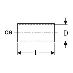 Geberit Muffe für Schutzrohr Außendurchmesser 25mm... GEBERIT-652022001 4025416709817 (Abb. 1)