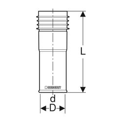 Geberit Markierhülse für Schutzrohr Außendurchmesser 20mm, Blau... GEBERIT-651021001 4025416306511 (Abb. 1)