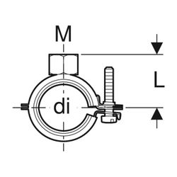 Geberit Set Verteilerbefestigungen gerade 1,0215, di 25–30mm, M 10mm, 2 Stück... GEBERIT-653490001 4025416760931 (Abb. 1)