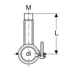 Geberit Set Verteilerbefestigungen gekröpft 1,0215, di 25–30mm, M 10mm, 2 Stück... GEBERIT-653491001 4025416761051 (Abb. 1)