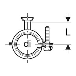Geberit Set Verteilerbefestigungen gerade, mit Drehrastbolzen 1,0215, di 25–30mm, 2 ... GEBERIT-653492001 4025416761075 (Abb. 1)