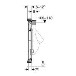 Geberit Kombifix Element für Urinal, 109-127cm, universell... GEBERIT-457611001 4025416756347 (Abb. 1)