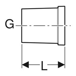 Geberit Bauschutz für Anschlussdose 90 Grad... GEBERIT-650928001 4025416957805 (Abb. 1)