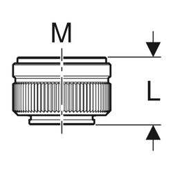 Geberit Kappe mit Schnellkupplung CW617N, M 25mm... GEBERIT-652483001 4025416712312 (Abb. 1)