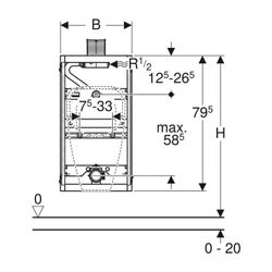 Geberit GIS Element für Urinal, 100cm, universell, für Betätigung von oben... GEBERIT-461622001 4025416756620 (Abb. 1)