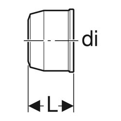Geberit Kappe auf Verteiler mit Steckanschluss, unlösbar CW617N, di 28mm... GEBERIT-653483001 4025416760900 (Abb. 1)