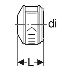 Geberit Kappe auf Verteiler mit Steckanschluss, lösbar CW617N, di 28mm... GEBERIT-653484001 4025416971603 (Abb. 1)