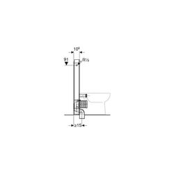 Geberit Monolith Sanitärmodul für Stand-WC, Höhe 101cm, Frontverkleidung aus Glas, A... GEBERIT-131003SI5 4025416552239 (Abb. 1)