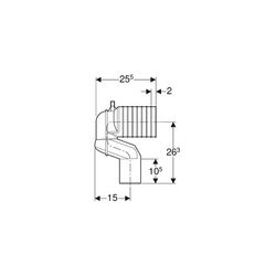 Geberit Set P-Anschlussbogen für Stand-WC Außendurchmesser 90mm... GEBERIT-131081111 4025416073604 (Abb. 1)
