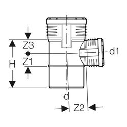 Geberit Silent-PP Abzweig 87, 5 Grad Außendurchmesser Außendurchmesser 32mm... GEBERIT-390046141 4025416971184 (Abb. 1)