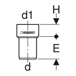 Geberit Silent-PP Anschlussstutzen Außendurchmesser 50mm, d1 58mm... GEBERIT-390281141 4025416936497 (Abb. 1)
