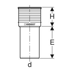 Geberit Silent-PP Anschlussstutzen für WC Außendurchmesser 110mm... GEBERIT-390592111 4025416723592 (Abb. 1)