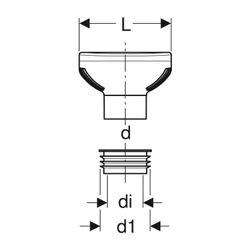 Geberit Belüftungsventil GRB90, für Geberit PE d 90mm, d1 103,5mm, di 75mm... GEBERIT-310006001 4025416082644 (Abb. 1)