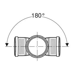 Geberit Silent-PP Abzweig 87,5 Grad zweifach Außendurchmesser 125mm, d1 110mm... GEBERIT-390665141 4025416084730 (Abb. 1)