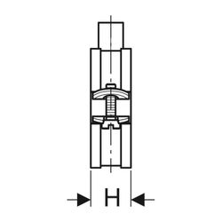 Geberit Rohrschelle gedämmt, mit Gewindemuffe M8, M10 1,0215, di 25–30mm, galvanisch... GEBERIT-601853261 4025416498452 (Abb. 1)