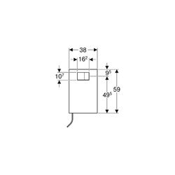Geberit Drückerplatte für Geberit AquaClean WC-Aufsatz Hochdruck-Schichtstoffplatte,... GEBERIT-115322111 4025416087625 (Abb. 1)