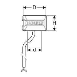 Geberit Pluvia Heizung 230V/8W Außendurchmesser 56mm... GEBERIT-359971001 4025416163619 (Abb. 1)