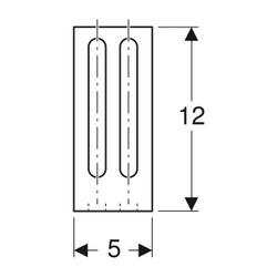 Geberit GIS Montagewinkel 12cm x 5, 5cm... GEBERIT-461140001 4025416160687 (Abb. 1)