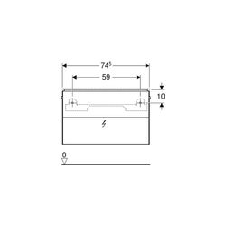 Geberit ONE Unterschrank für Waschtisch, 2 Schubladen, verkürzte Ausladung, 74,5x46,... GEBERIT-500381011 4025416637066 (Abb. 1)
