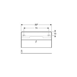 Geberit ONE Unterschrank für Waschtisch, 2 Schubladen, verkürzte Ausladung, 89,5x46,... GEBERIT-500385011 4025410572417 (Abb. 1)