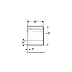 Geberit ONE Unterschrank für Waschtisch, 2 Schubladen, verkürzte Ausladung, 74,5x46,... GEBERIT-500381011 4025416637066 (Abb. 1)