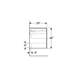 Geberit ONE Unterschrank für Waschtisch, 2 Schubladen, verkürzte Ausladung, 104,5x46... GEBERIT-500386011 4025410572387 (Abb. 1)