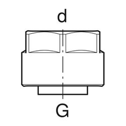Geberit Anschlussverschraubung für Eurokonus d 15mm, G 3/4″... GEBERIT-25073 4025410585219 (Abb. 1)