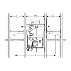 Geberit GIS Set für ONE Waschtisch verkürzte Ausladung, ONE Wandarmatur, UP-Drehgeru... GEBERIT-461474001 4025416781004 (Abb. 1)