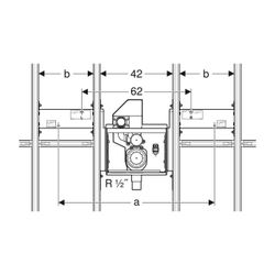 Geberit GIS Set für ONE Waschtisch verkürzte Ausladung, mit UP-Drehgeruchsverschluss... GEBERIT-461483001 4025416608653 (Abb. 1)