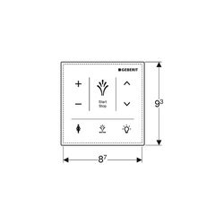 Geberit Wandbedienpanel für Geberit AquaClean Sela, Weiß/Glas... GEBERIT-147041SI1 4025416816218 (Abb. 1)