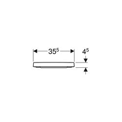 Geberit Renova Plan WC-Sitz, eckiges Design Quick-Release, für WC teilgeschlossene F... GEBERIT-500692011 4025416709718 (Abb. 1)