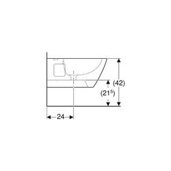 Geberit Renova Plan Wandbidet teilgeschlossene Form, Tiefe 54cm, Überlauf sichtbar, ... GEBERIT-500380011 4025416211730 (Abb. 1)