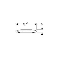 Geberit Renova Comfort WC-Sitz barrierefrei, antibakteriell, Befestigung von oben oh... GEBERIT-500679011 4025416224488 (Abb. 1)