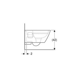Geberit Renova Plan Wand-WC Tiefspüler, teilgeschlossene Form, Rimfree Tiefe 54cm, W... GEBERIT-500378018 4025416089056 (Abb. 1)