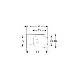 Geberit Renova Plan Wand-WC Tiefspüler, teilgeschlossene Form, Rimfree Tiefe 54cm, W... GEBERIT-500378018 4025416089056 (Abb. 1)